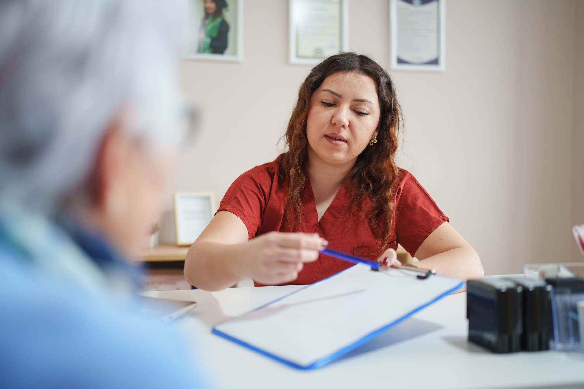 Man with a notary signing a medical directive